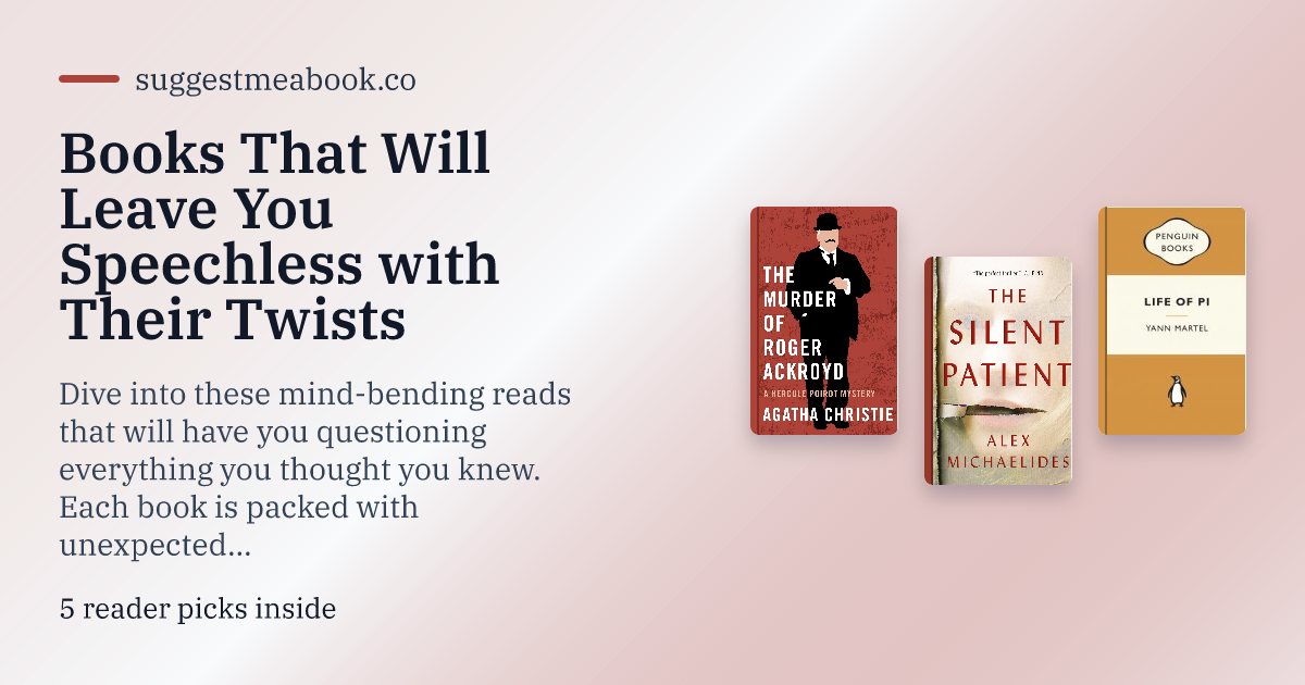 Suggest Boo Books That Will Leave You Speechless with Their Twists